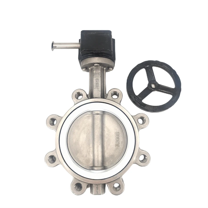 316L csigakerekes PTFE pillangószelep